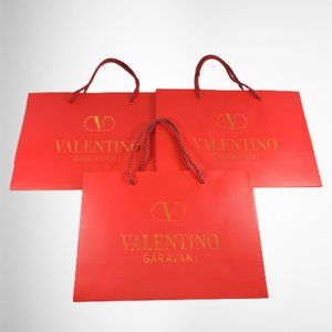 Valentino Garavani 3 Red Shopping Bags